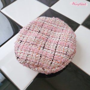 Spring Tweed Dog Beret by Wooflink  PINK SMALL